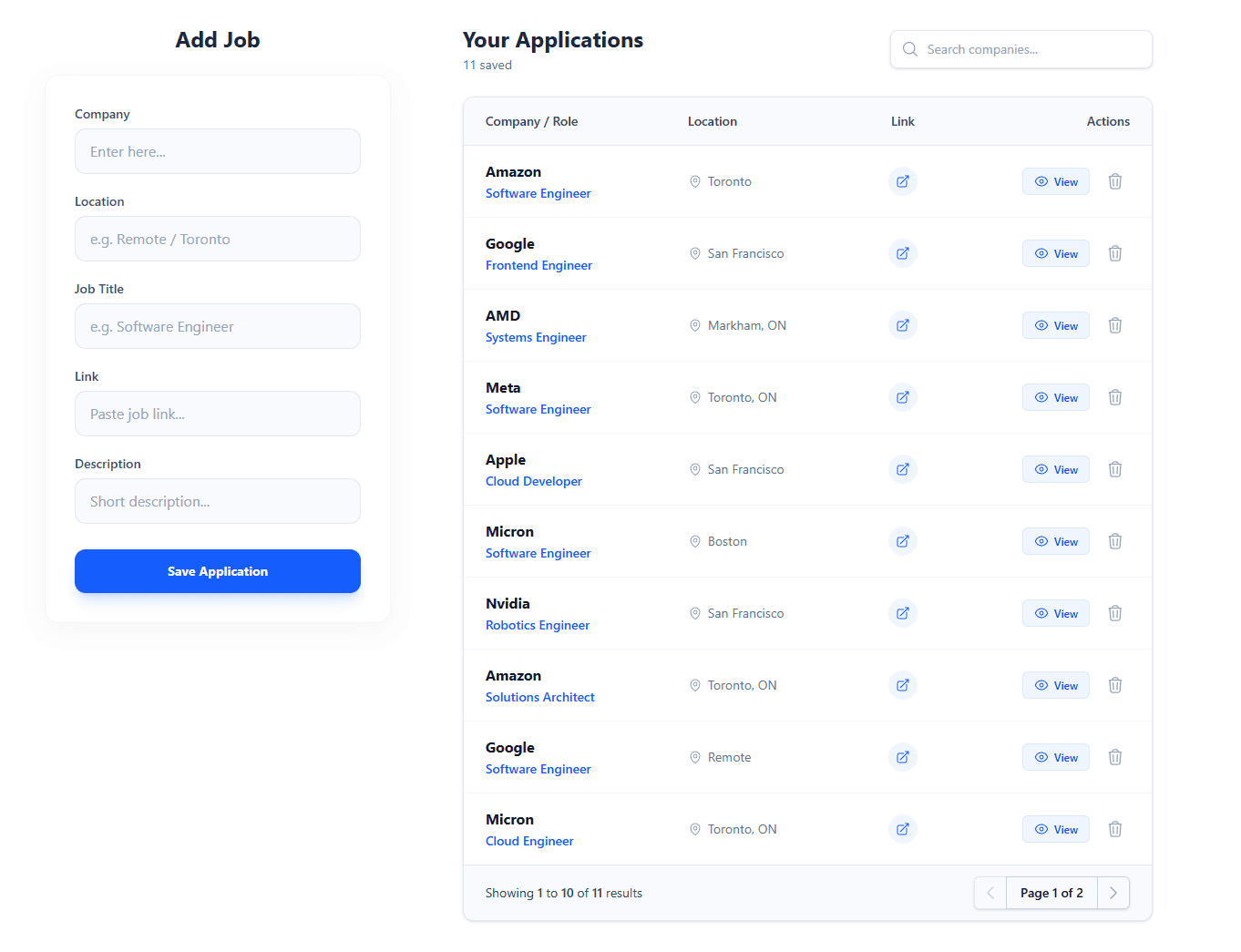 Applyo Dashboard Screenshot